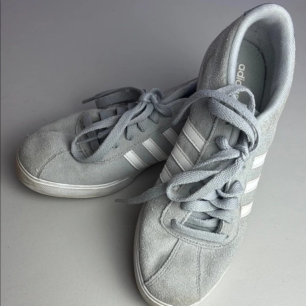 Adidas Light Gray Sneakers with White Logo